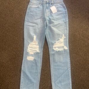 BNWT high rise straight denim jeans, size 9